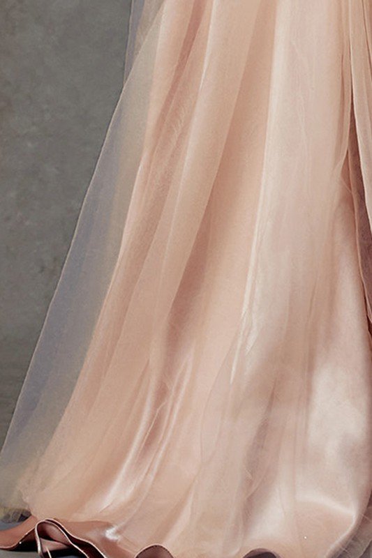 A Line Sleeveless Gown Blush