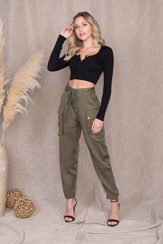 Cargo Jogger Pants - Olive