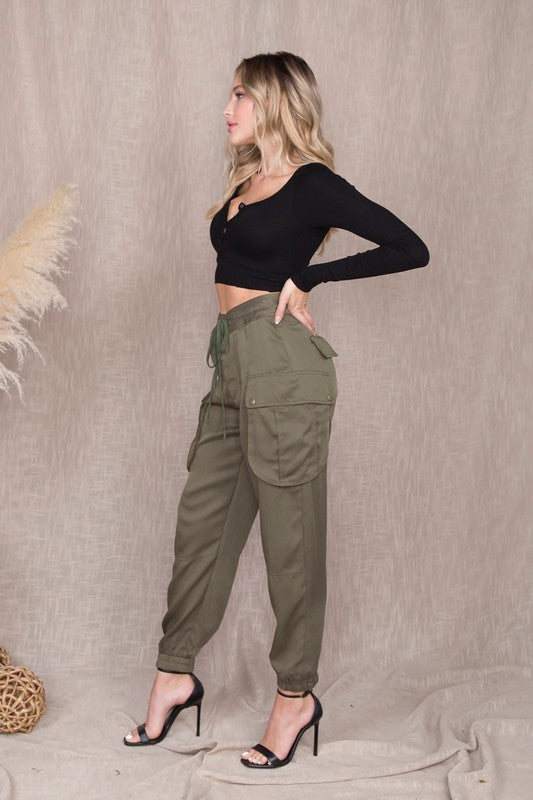 Cargo Jogger Pants - Olive