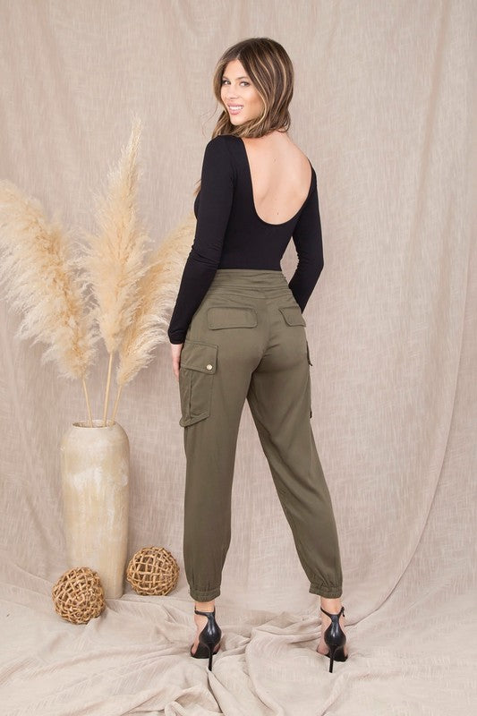 Cargo Jogger Pants - Olive