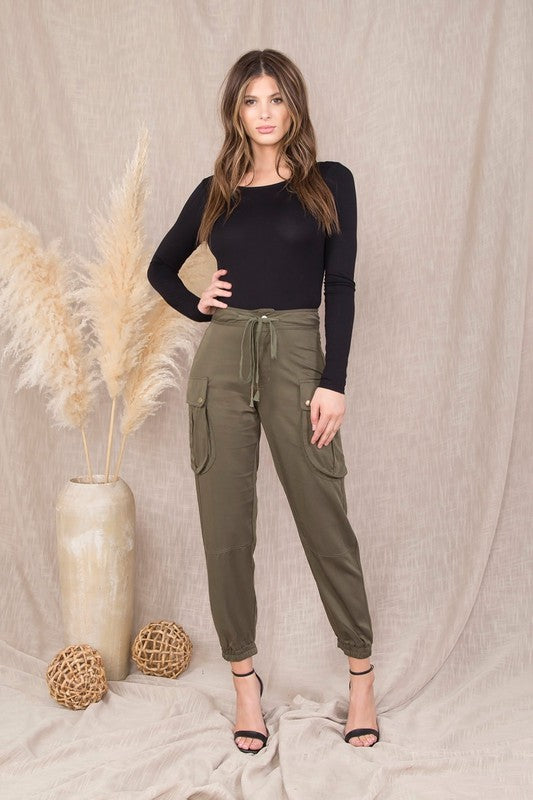 Cargo Jogger Pants - Olive