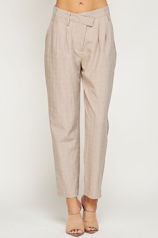 High Waist Trousers - Taupe