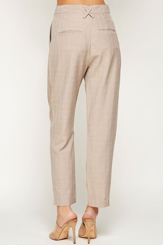 High Waist Trousers - Taupe