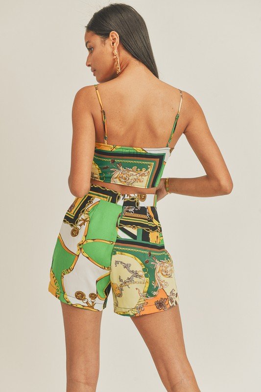 SHORT AND TOP SET MULTICOLOR