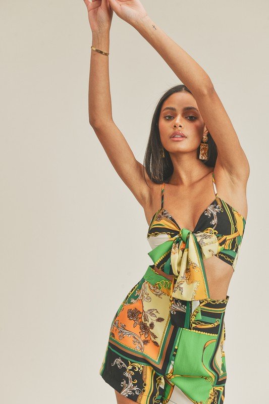 SHORT AND TOP SET MULTICOLOR