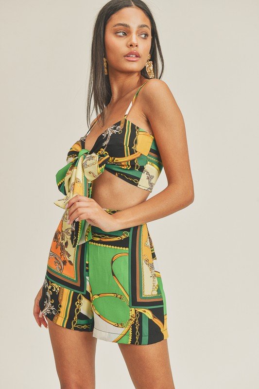 SHORT AND TOP SET MULTICOLOR