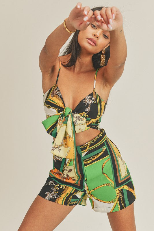 Short And Top Set Multicolor
