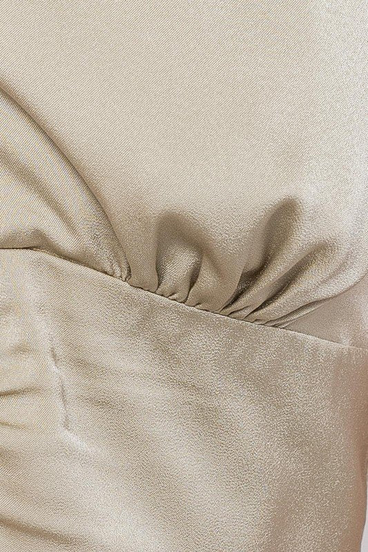 HALTER SATIN TOP & SKIRT SET