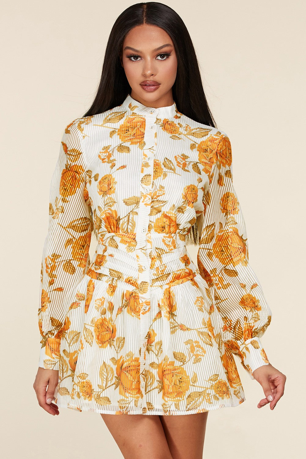 Spring Flower Mini Dress