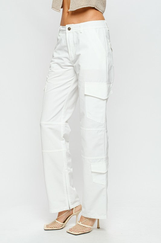 Mindy Utility Pants - White