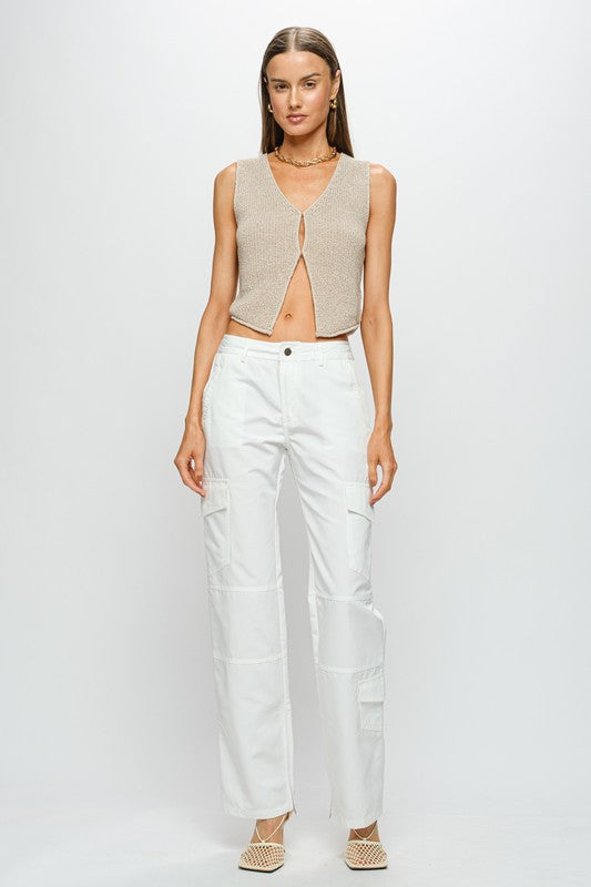 Mindy Utility Pants - White