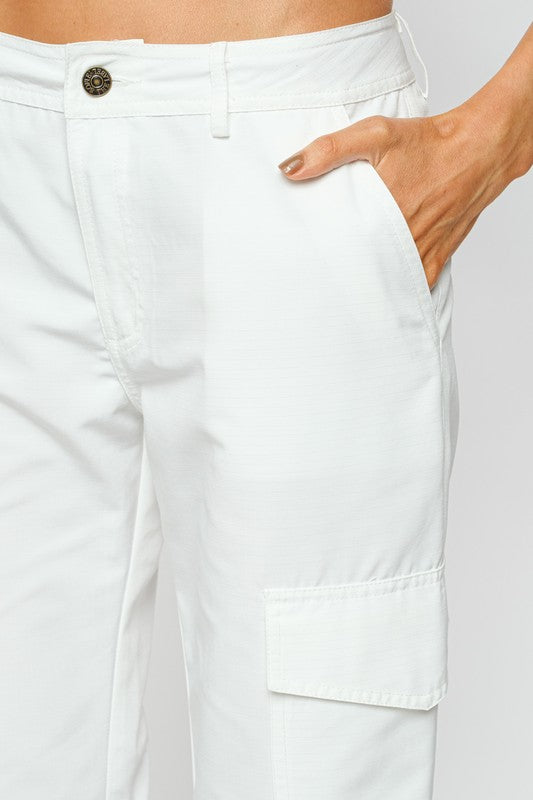 Mindy Utility Pants - White