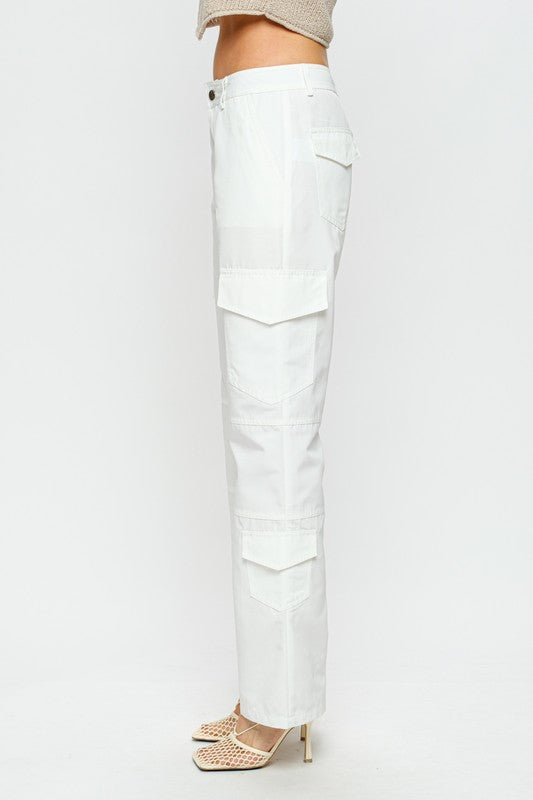 Mindy Utility Pants - White