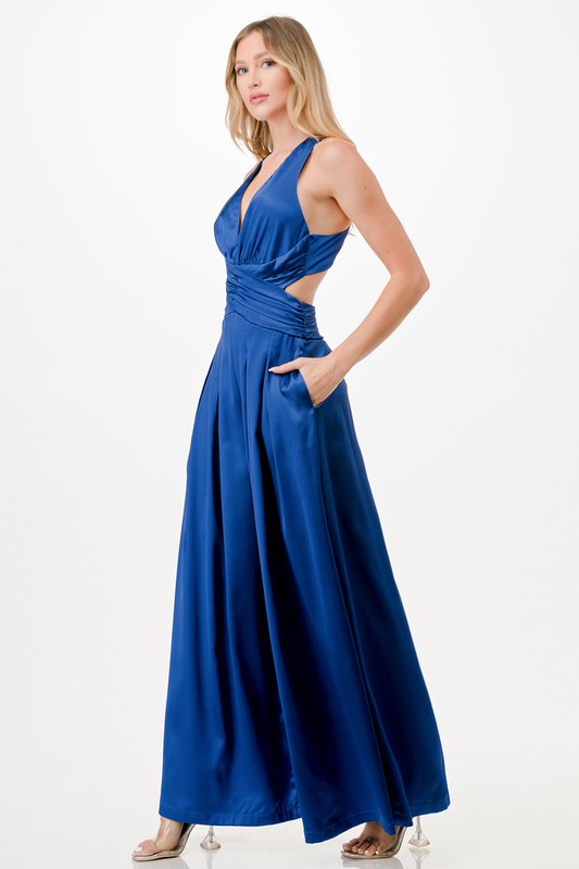 SATIN WIDE LEG JUMPSUIT