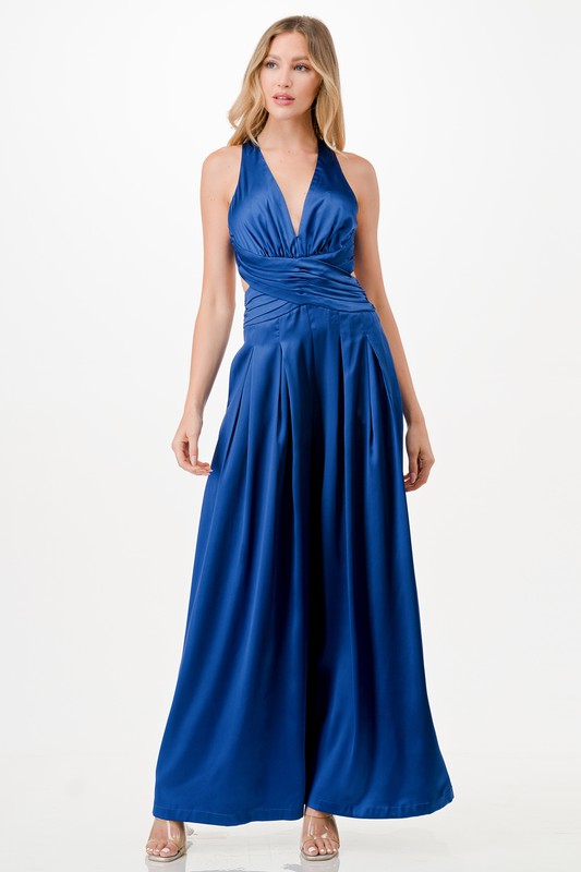 SATIN WIDE LEG JUMPSUIT