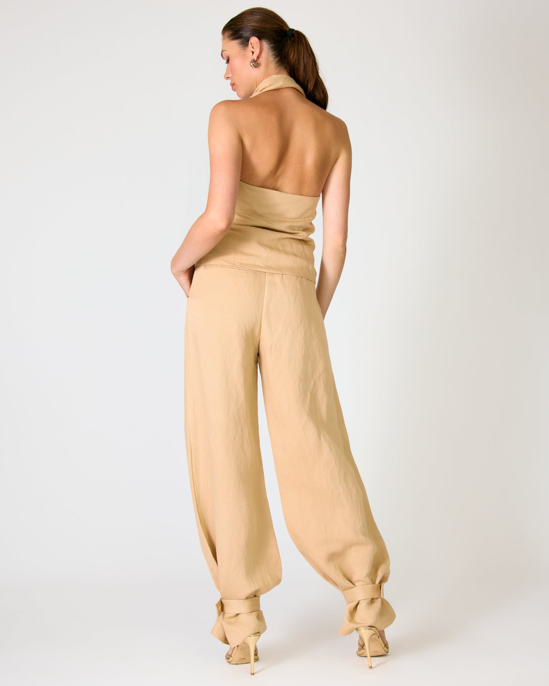 LELIO PANTS AND TOP SET - TAN