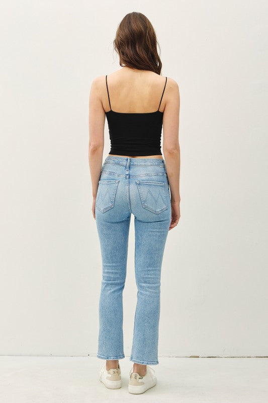 Soft Core Cropped Spaghetti Tank - Black