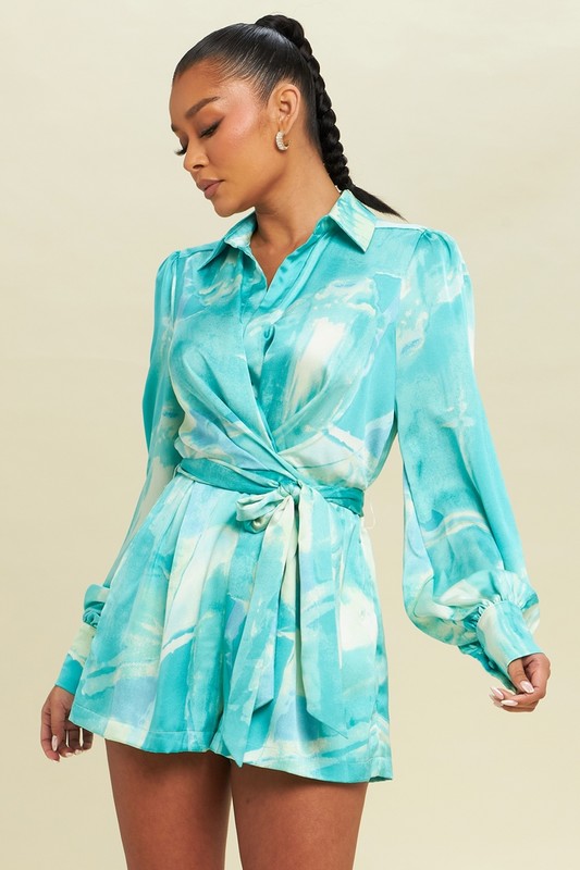 CELIA SHIRT TIE ROMPER