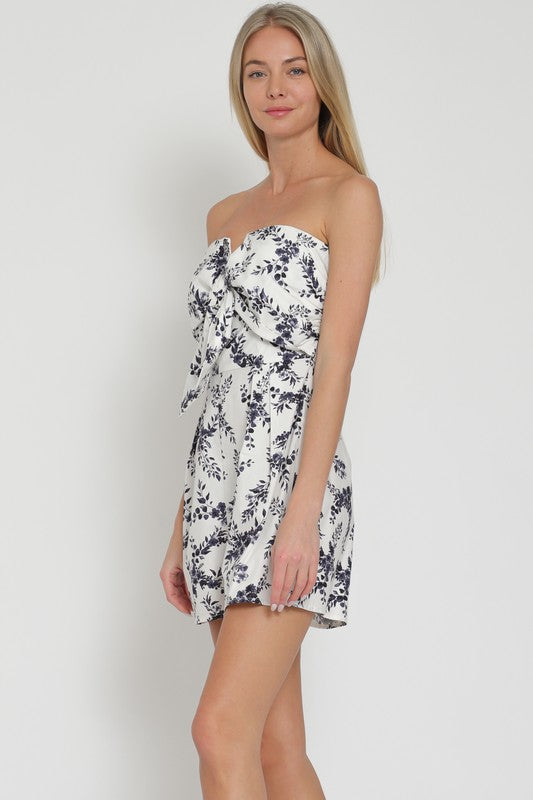 TUBE TIE FRONT CHEST ROMPER