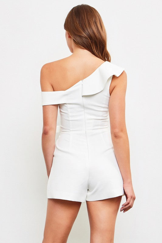 ONE SHOULDER WRAP ROMPER