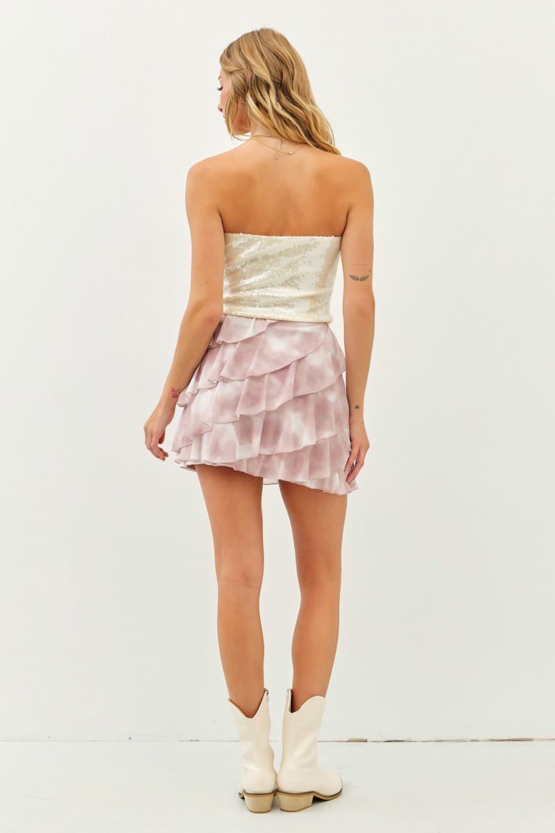 Stretchy Clear Sequin Tube Champagne