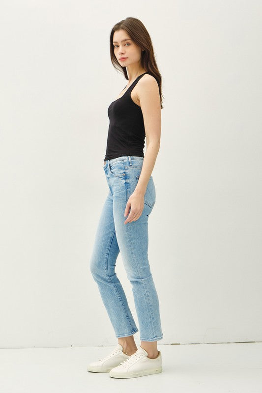 Soft Core Doble Lined Square Neck Tank Top Black