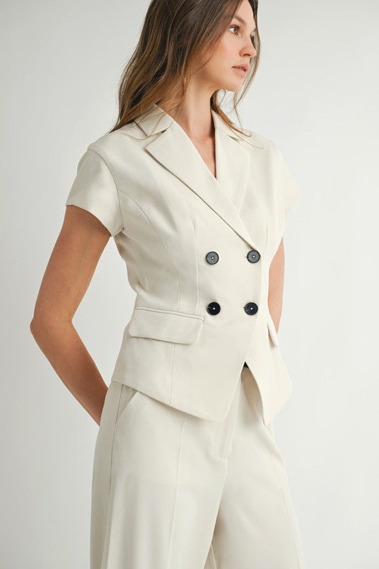 Tailored Elegance Two Piece Set - Ivory