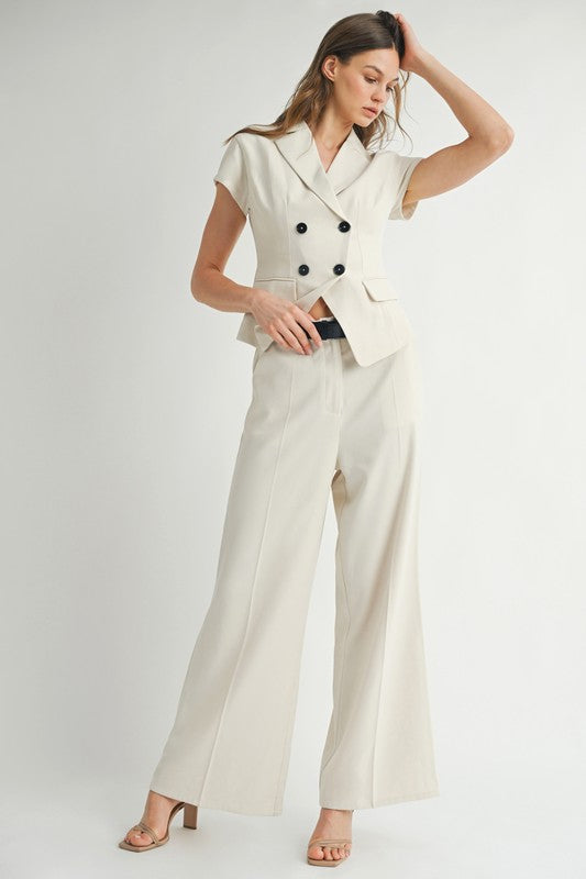 Tailored Elegance Two Piece Set - Ivory
