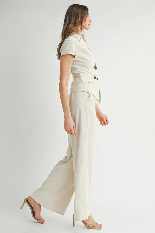 Tailored Elegance Two Piece Set - Ivory