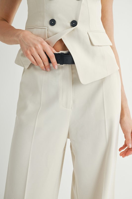 Tailored Elegance Two Piece Set - Ivory