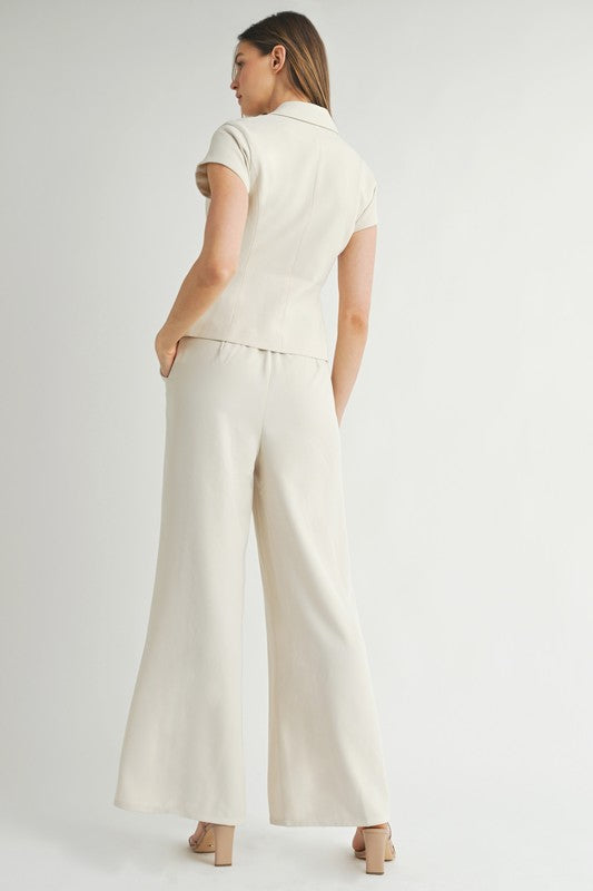 Tailored Elegance Two Piece Set - Ivory