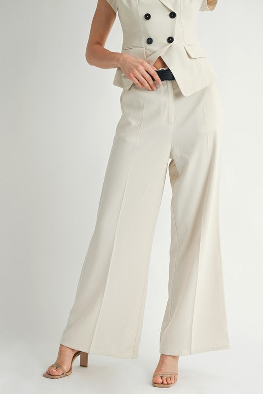 Tailored Elegance Two Piece Set - Ivory
