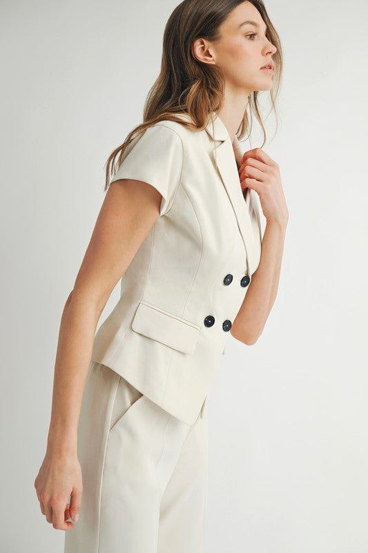 Tailored Elegance Two Piece Set - Ivory