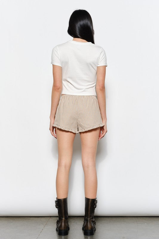 SALTY SEASHELL BEADED TEE TOP – OFF WHITE