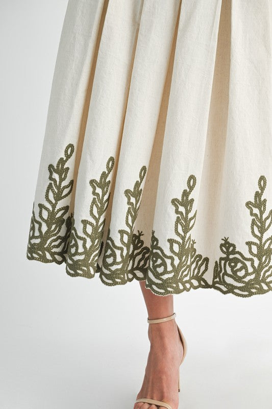 EMBROIDERED BUSTIER SET