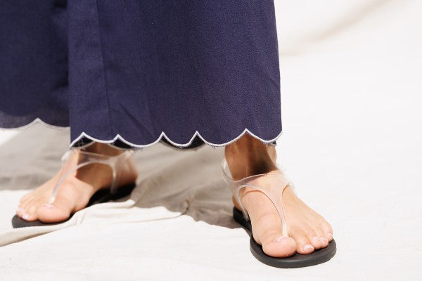 Embroidered Cutout Back Jumpsuit Navy