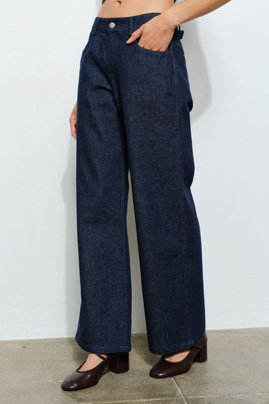 Dark Denim Strapless & Pants Set