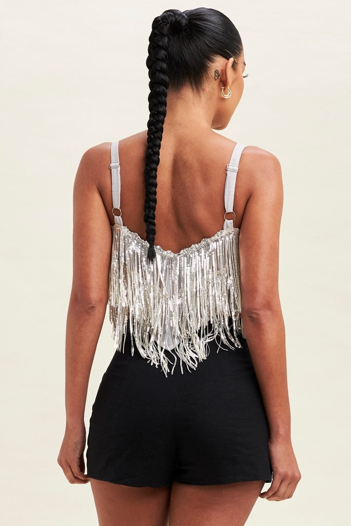 FRINGE SEQUIN TOP