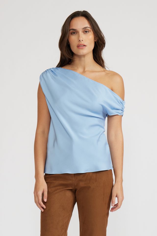 Asymmetrical Top - Sky Blue