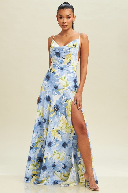 AMELIA COWL MAXI DRESS