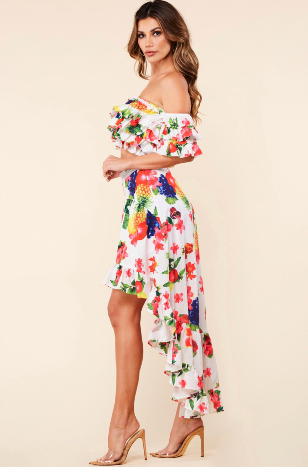 Set De Falda Y Crop Top Multicolor