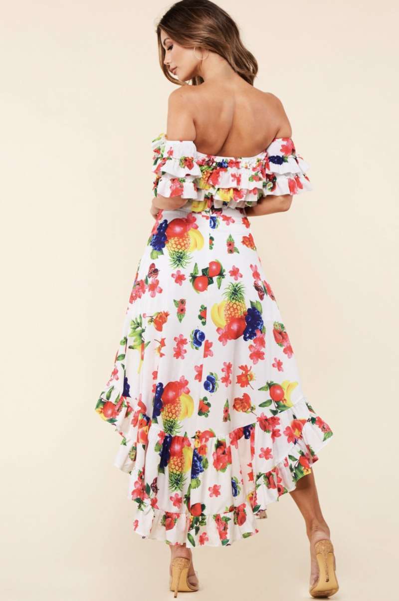 SET DE FALDA Y CROP TOP MULTICOLOR