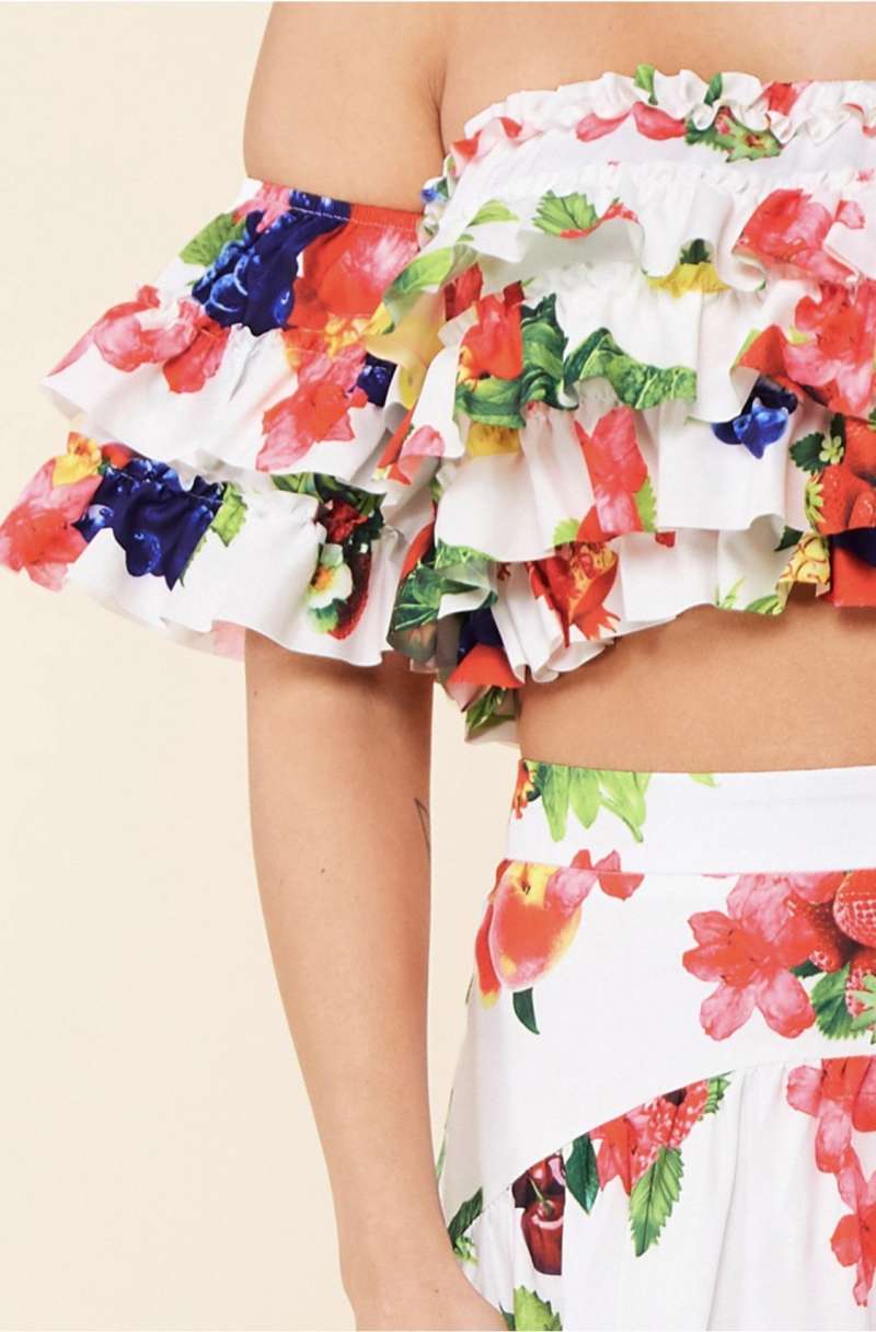 SET DE FALDA Y CROP TOP MULTICOLOR