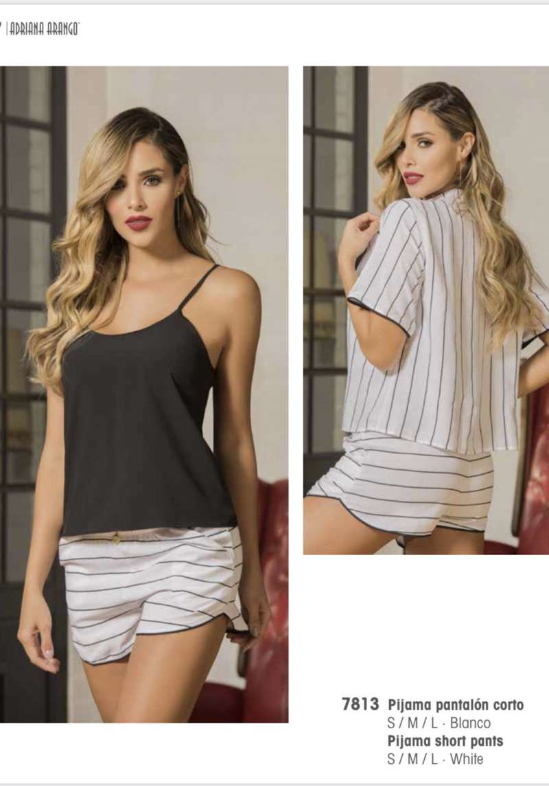 SET DE PJ DE SHORT DE 3 PIEZAS IVORY