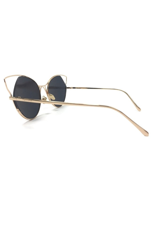 LENTES DE SOL TOPFOXX INDECENT CATEYE SUNNIES IN BLACK AND GOLD