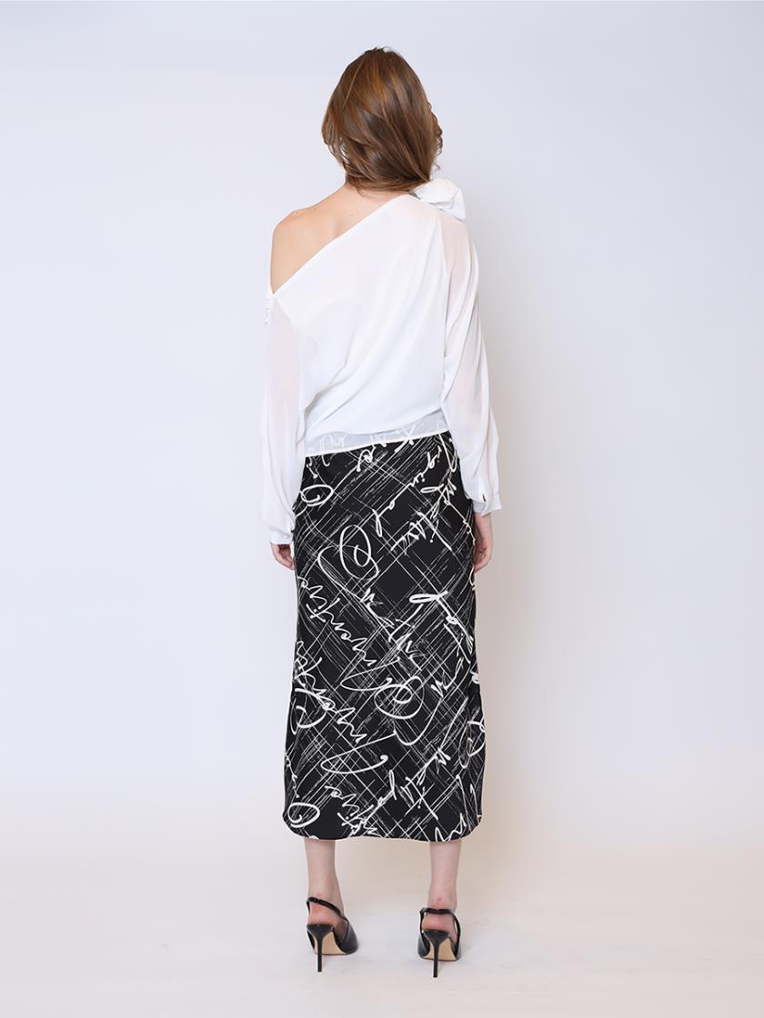 One Shoulder Top - White
