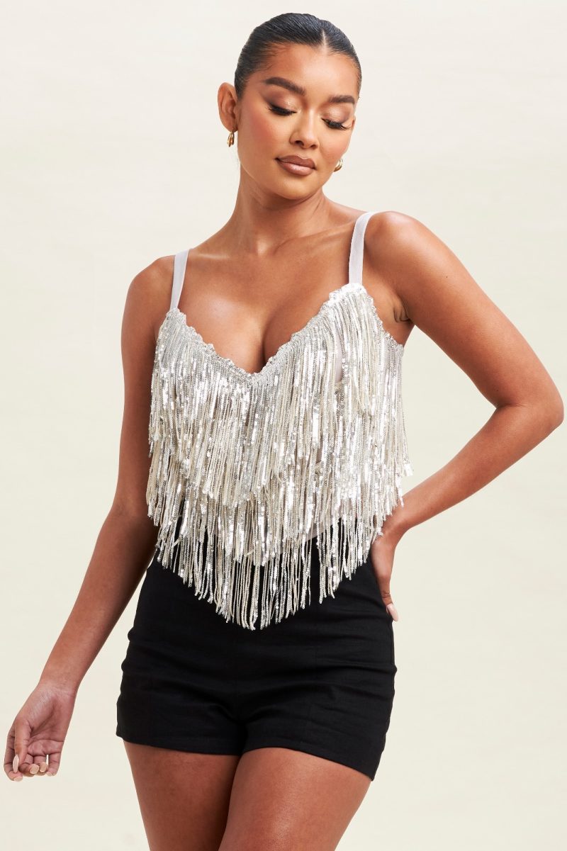 FRINGE SEQUIN TOP