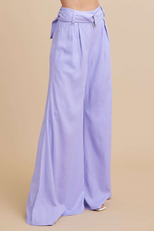 Linen Two Piece Set - Lilac