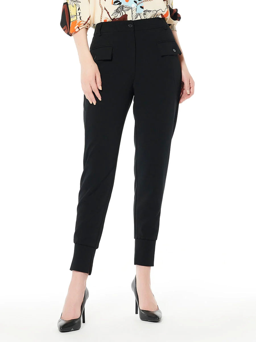 STRAIGHT LEG JOGGER BLACK PANT