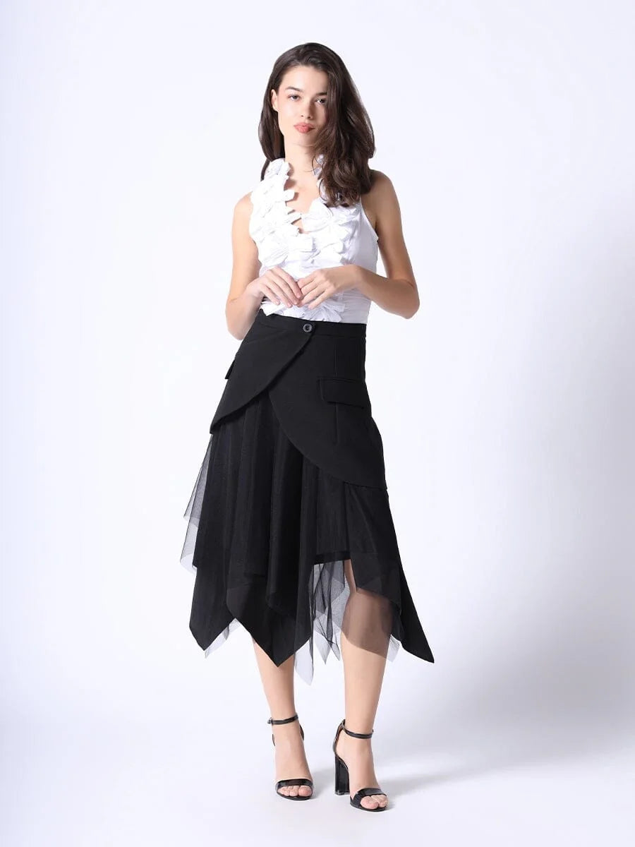 BOW DETAIL TOP - WHITE
